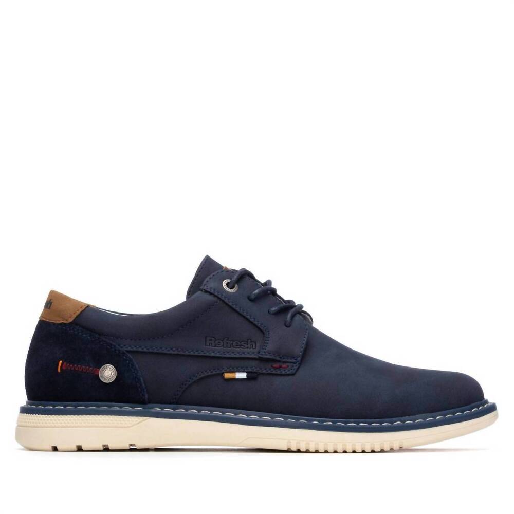 NEW XTI men's comfort sole casual oxfords in navy